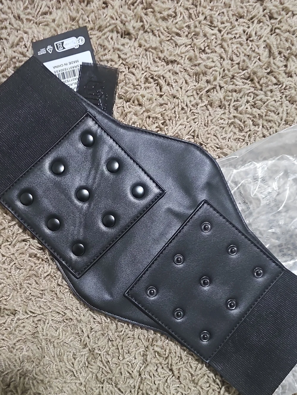 NWT Killstar Lunar Spell Belt Wide Black Faux Leather Waist Corset Crescent Zip